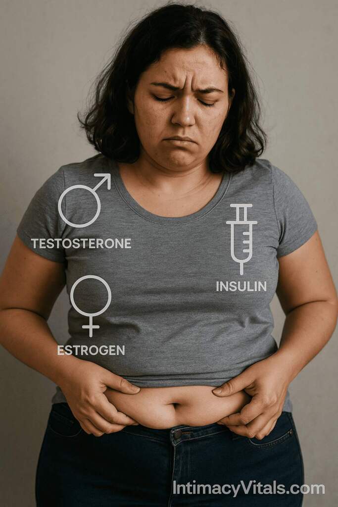 High testosterone in women linked to belly fat and PCOS